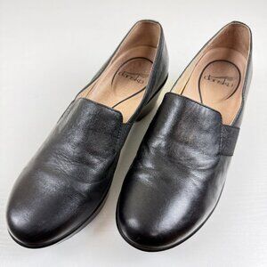 Dansko Jessica Black Leather Clog Shoes